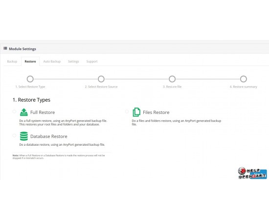 AnyPort - Резервные копии для opencart в облако или диск