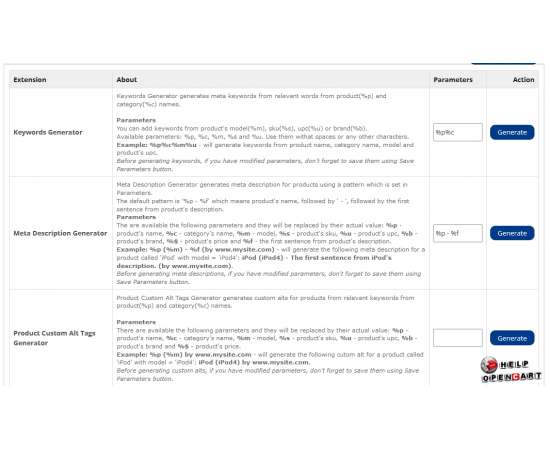OpenCart, OcStore SEO Pack PRO v.9.7.1 Мощный сео генератор