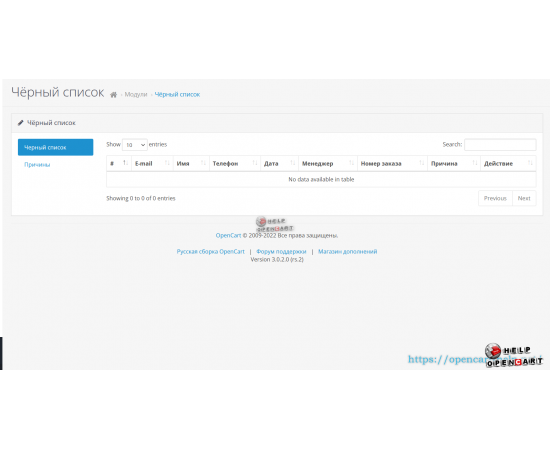 Добавить в бан покупателя в OpenCart